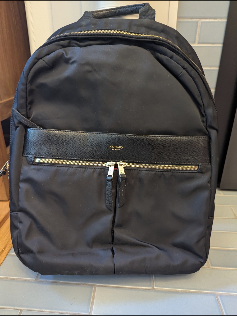 KNOMO LONDON black Nylon Backpack